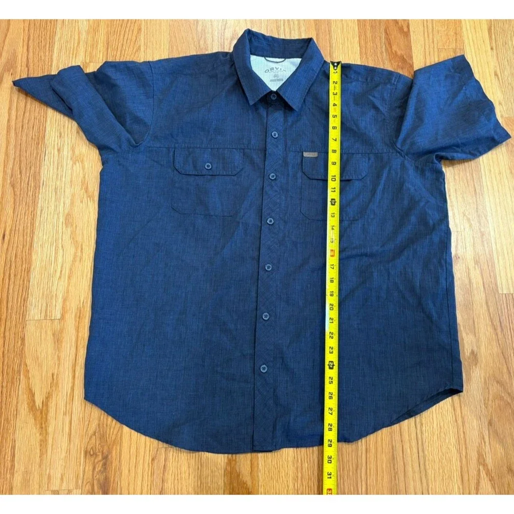 Orvis Shirt Mens Size XXL Navy Blue Classic Collection Short Sleeve Tech Fishing - Picture 9 of 10